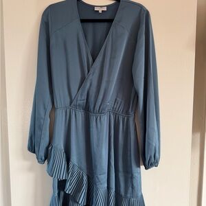 Waverly Grey Blue Long Sleeve Dress